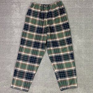 Vermont Flannel Co. Pajama Bottoms Men's Medium Green Plaid Tartan Cotton pants